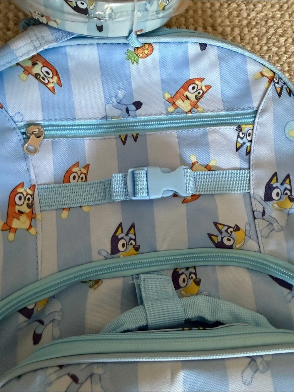 Bluey 17” 4 Piece Back Pack Set With Headphones Lunch Tote and Key Chain NEW